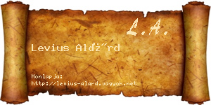 Levius Alárd névjegykártya